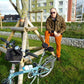 No nose bicycle saddle on a Dahon folding bike in the Netherlands. Our prostate friendly bicycle saddle fits everything!